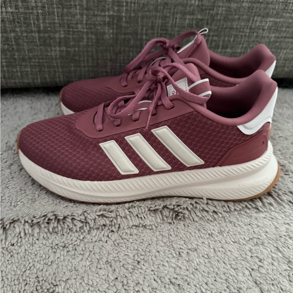 Adidas Women's PLR Path Burgundy Rose Cloudfoam Sneakers - 7.5